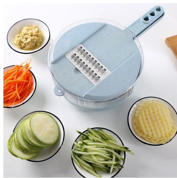8-in-1 Handheld Vegetable Slicer & Grater Kit | Stainless Steel Blades, Food-Grade, Multi-Purpose Kitchen Cutter