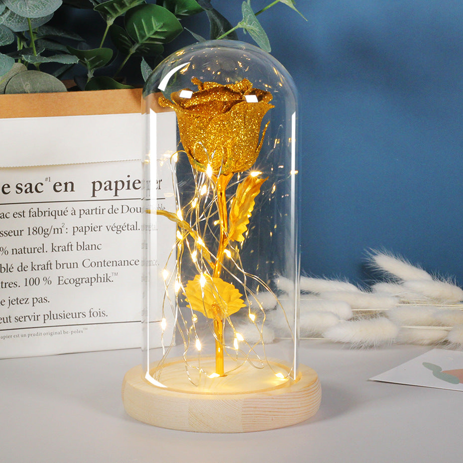 Valentine’s Day Eternal Rose LED Light | Romantic Glass-Cover Flower Gift for Girlfriend, Wedding, Anniversary & Mother’s Day