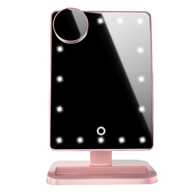 3-in-1 LED Makeup Mirror with Bluetooth Speaker | Touch Screen 20 LED Lights & 10X Magnifying Cosmetic Mirror for Women