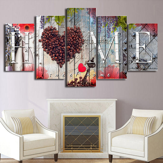 Home Sweet Home Wall Decoration Board | Modern Oil Painting Canvas Art for Living Room & Home Décor