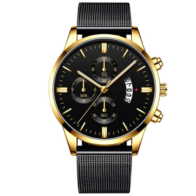 Men Casual Quartz Wrist Watch | Stainless Steel Analog Fashion Watch for Daily Wear