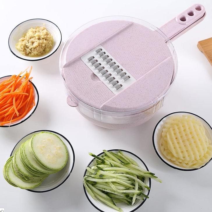 8-in-1 Handheld Vegetable Slicer & Grater Kit | Stainless Steel Blades, Food-Grade, Multi-Purpose Kitchen Cutter