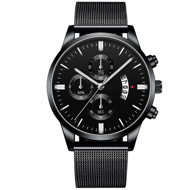 Men Casual Quartz Wrist Watch | Stainless Steel Analog Fashion Watch for Daily Wear