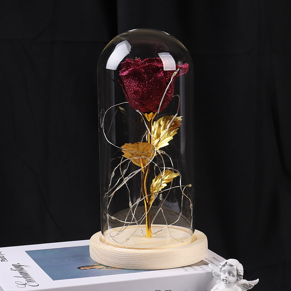 Valentine’s Day Eternal Rose LED Light | Romantic Glass-Cover Flower Gift for Girlfriend, Wedding, Anniversary & Mother’s Day