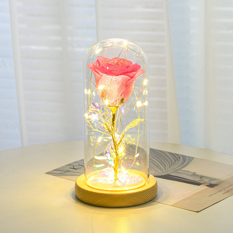 Valentine’s Day Eternal Rose LED Light | Romantic Glass-Cover Flower Gift for Girlfriend, Wedding, Anniversary & Mother’s Day