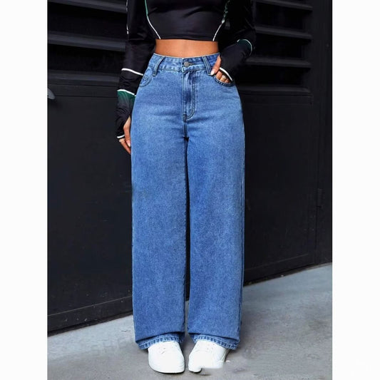 ✨ High Waist Straight Women’s Jeans – Stretchy, Stylish & Perfect Fit