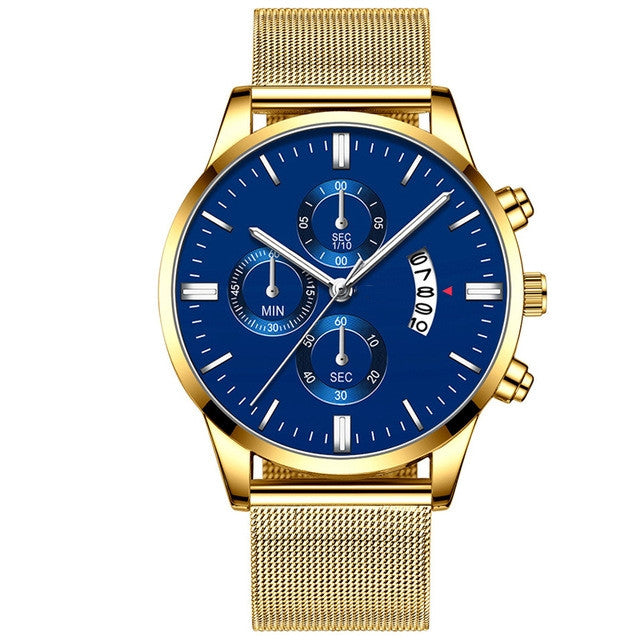 Men Casual Quartz Wrist Watch | Stainless Steel Analog Fashion Watch for Daily Wear